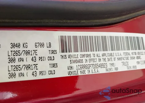 2013 Ram 1500 Slt из США, поврежденный, VIN 1C6RR6GP7DS548923